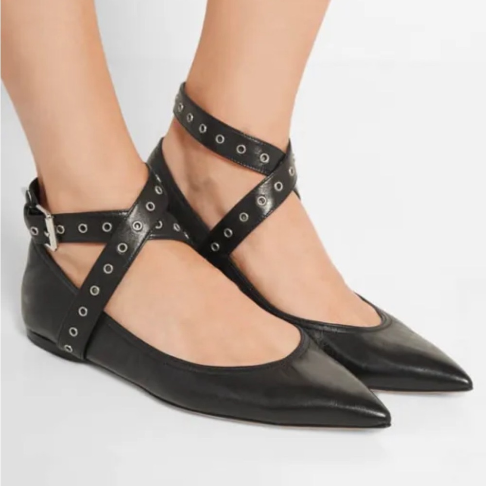 Valentino Grommet Pointy Ballet Flat- GORGEOUS! Size 39/9